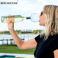 Load image into Gallery viewer, HOUSEEYOU Creative Red Wine Champagne Glass Cup with Silicone Seal Drink Directly from Bottle Crystal Glasses Cocktail Mug 260ML