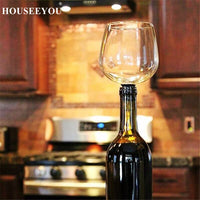 Load image into Gallery viewer, HOUSEEYOU Creative Red Wine Champagne Glass Cup with Silicone Seal Drink Directly from Bottle Crystal Glasses Cocktail Mug 260ML