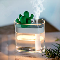 Load image into Gallery viewer, 160ML Ultrasonic Air Humidifier Clear Cactus Color Light USB Essential Oil Diffuser Car Purifier Aroma Diffusor Anion Mist Maker